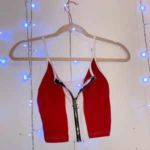 Zip-up Tank Top